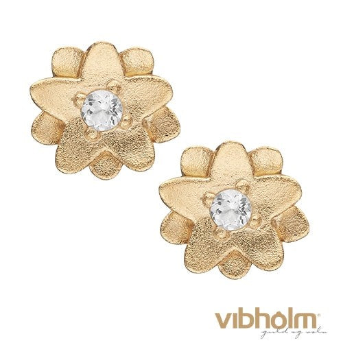 Christina Jewelry & Watches - Topaz Flowers Ørestikker - forgyldt sølv 671-G17